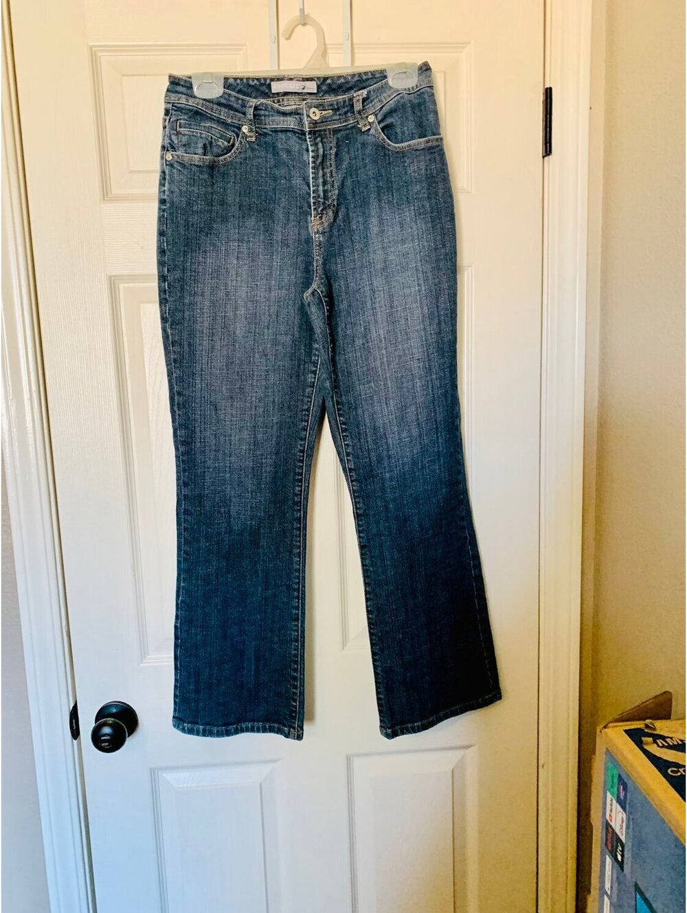 Chicos Platerson Blue Denim Jeans Size 1 Short